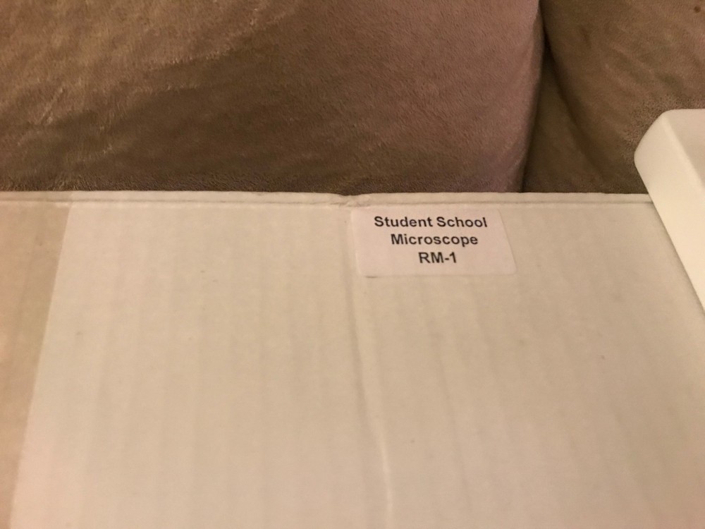 Student School Microscope 12" Tall White In Great Condition!