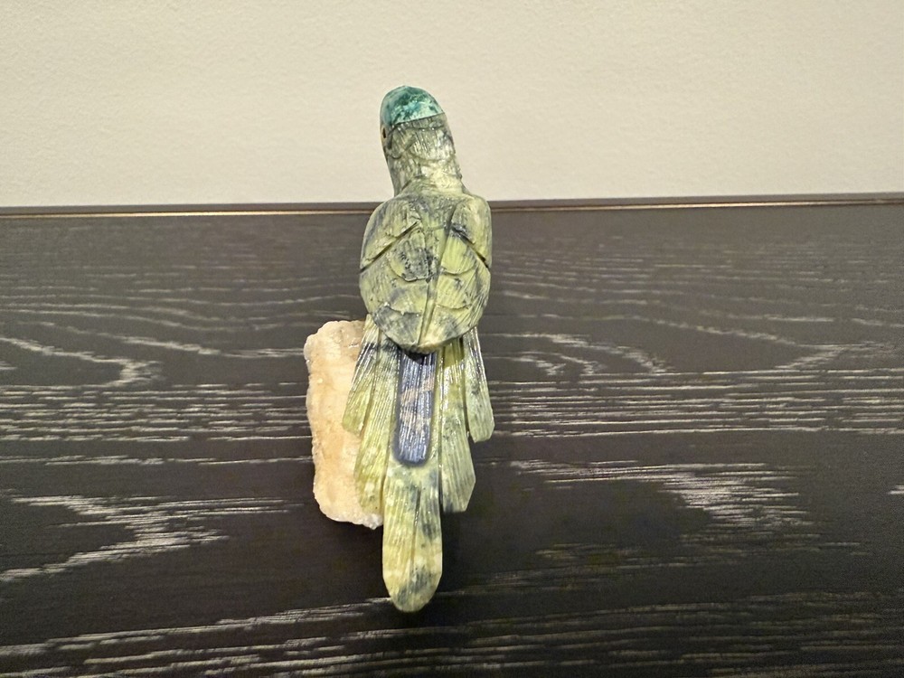 Hand Carved Gemstone Bird