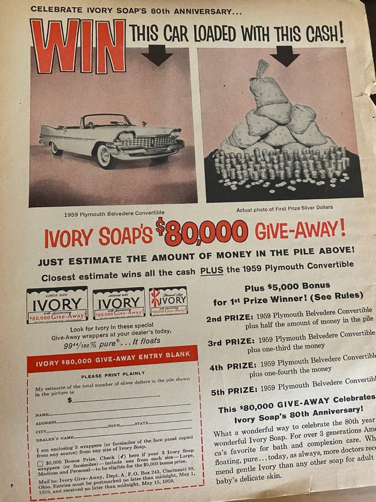 Ivory Soap, Full Page Vintage Print Ad