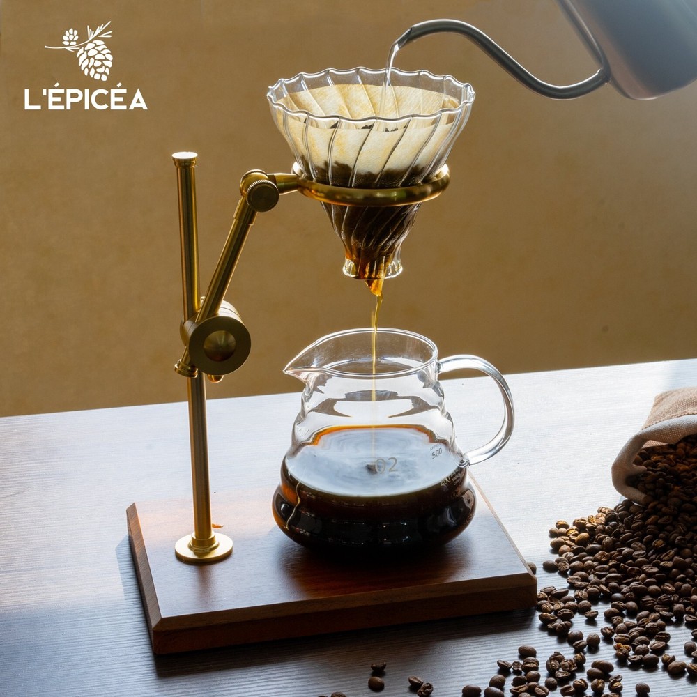 L'ÉPICÉA Pour Over Coffee Maker Set, Adjustable Stainless Steel Coffee Dripper