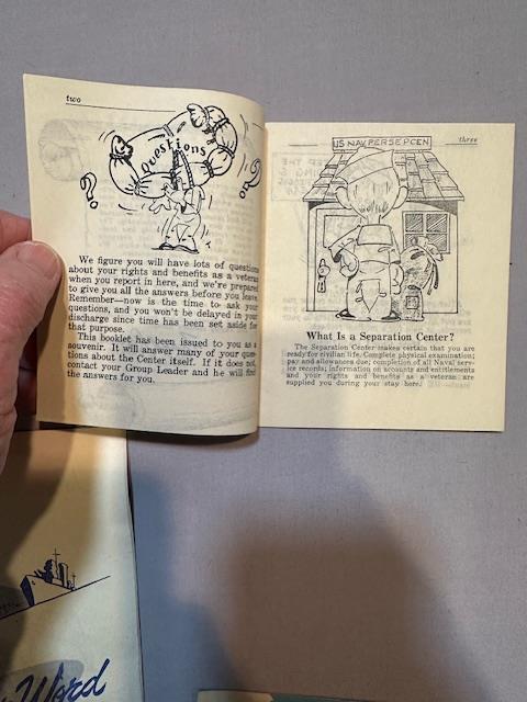 World War II Discharge 4 different pamphlets original 1945