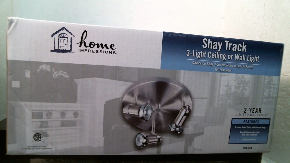 Home Impressions 500524 ShayTrack 3-Light Ceiling or Wall Light, FREE SHIP