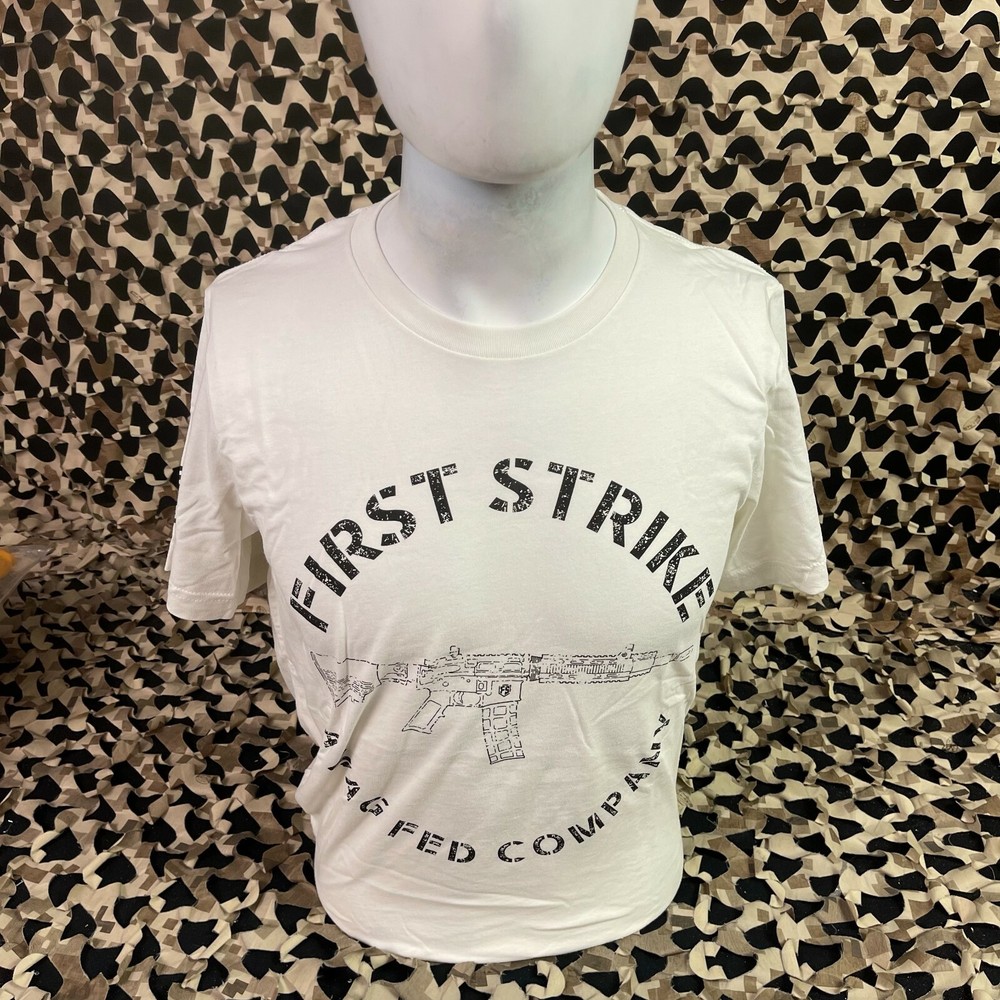 NEW First Strike T-Shirt - Vin White - Medium