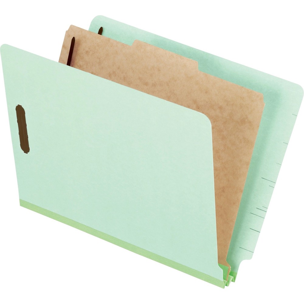Esselte ESS23214 End Tab Classification Folder 2" Exp 25 Pt Green