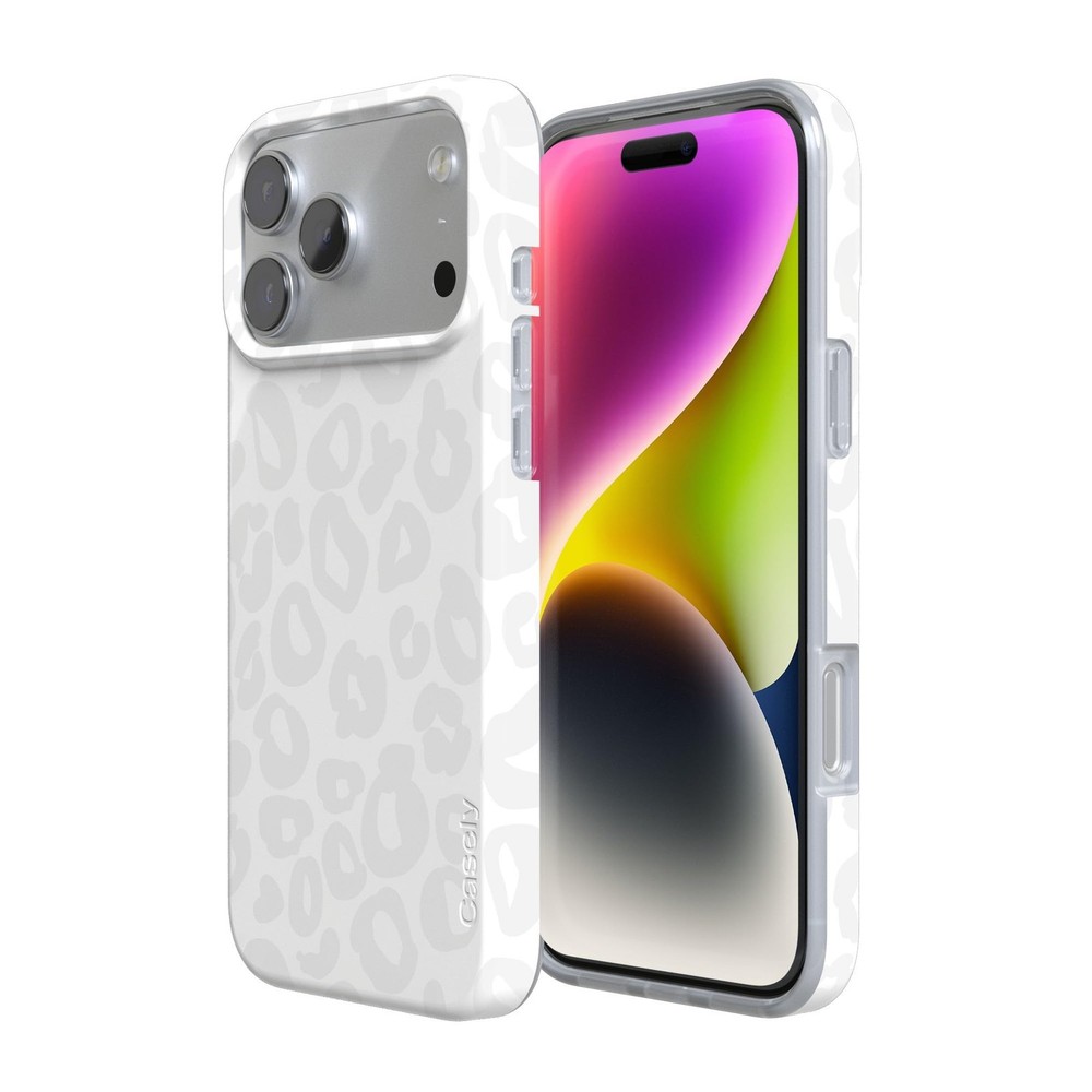 Casely iPhone 17 Pro Max Case | Into The Wild | White Snow Leopard | Compatible