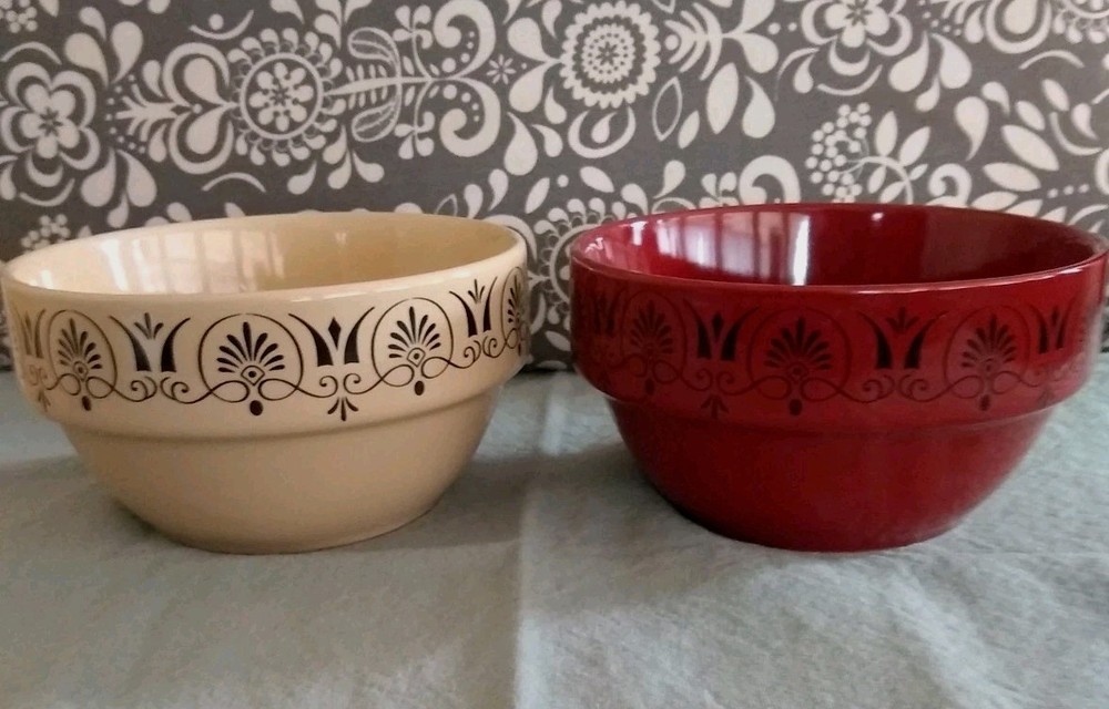 PAIR CROFTON STONEWARE 20.96 ML MIXING BOWLS