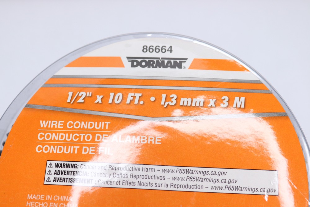 Dorman Flex Split Wire Conduit Black 1/2" x 10' 86664