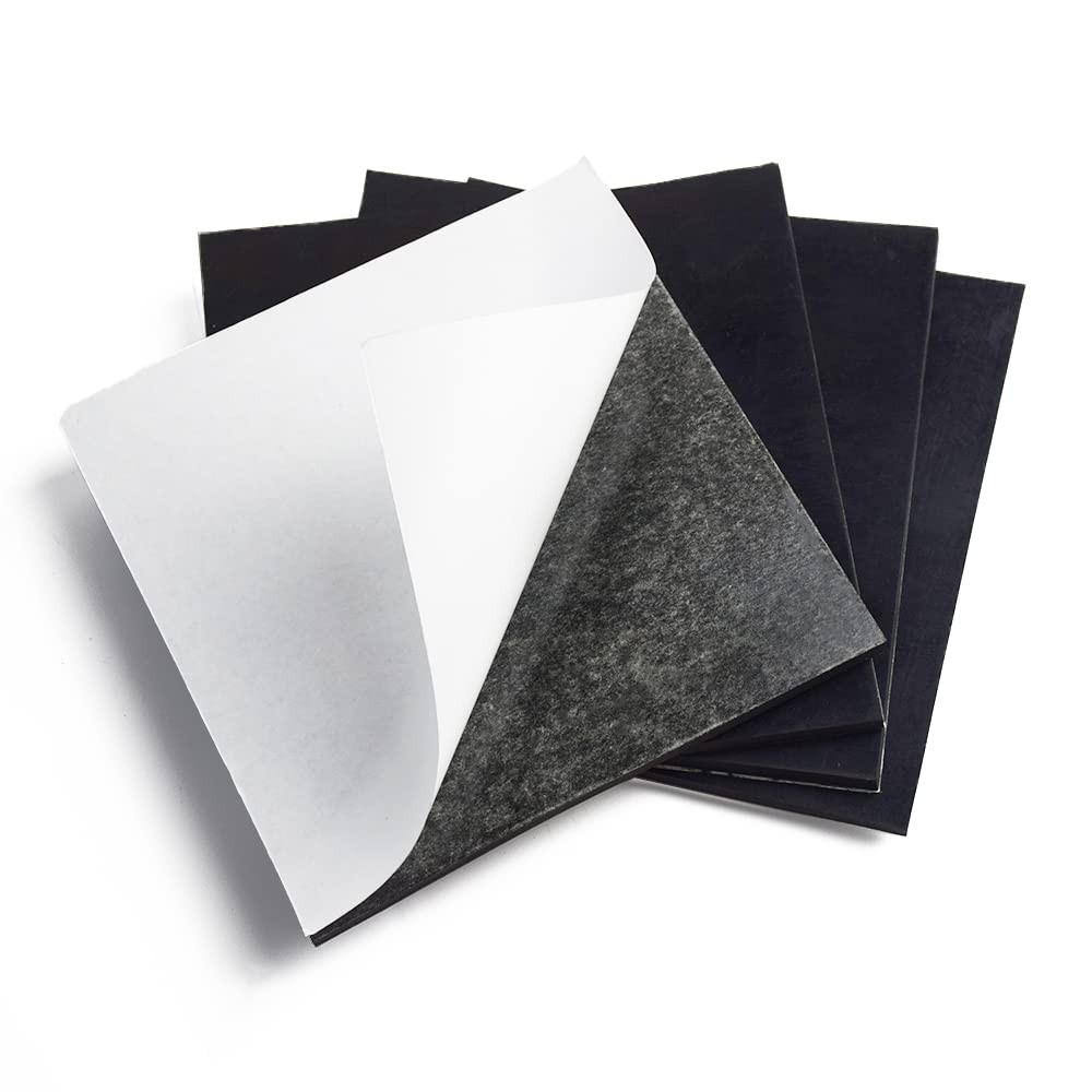 Adhesive Solid Rubber Sheets Padding 6" X 6" X 1/4(.250)", DIY Rubber Strips ...