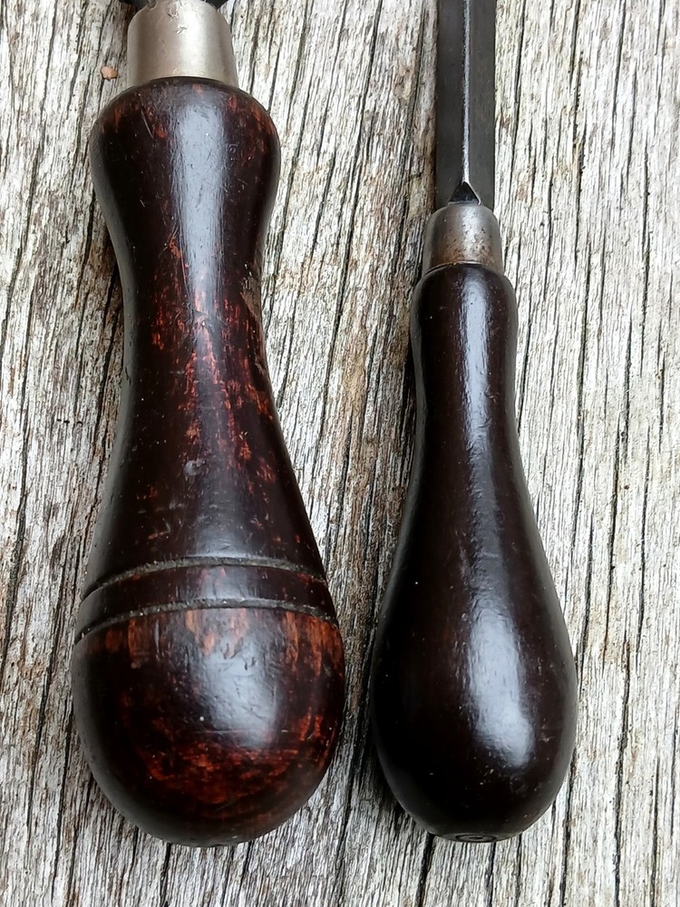 Eclipse Vintage Bearing Scraper Triangular & Flat ×2 Made In England