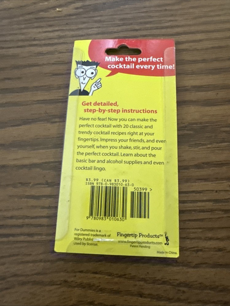 Refrigerator Magnet Books for Dummies cocktail basics