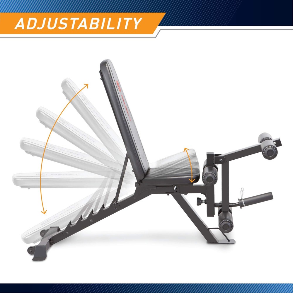 Adjustable 6 Position Utility Bench with Leg Developer and High Density Foam Pad