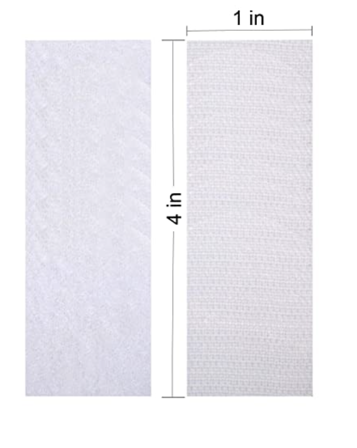 15 Pcs Heavy Duty Hook and Loop Strips Adhesive Sticky Back Fastener WHITE