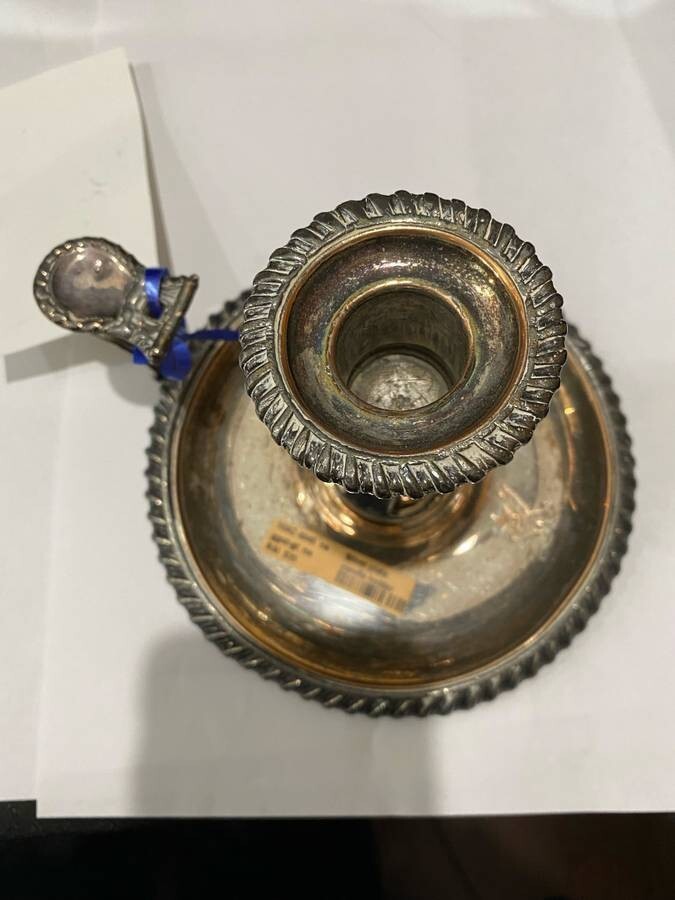 Silver Plated Chamberstick Candle Holder