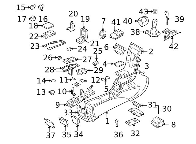 Genuine Volvo Console Compartment 30791979