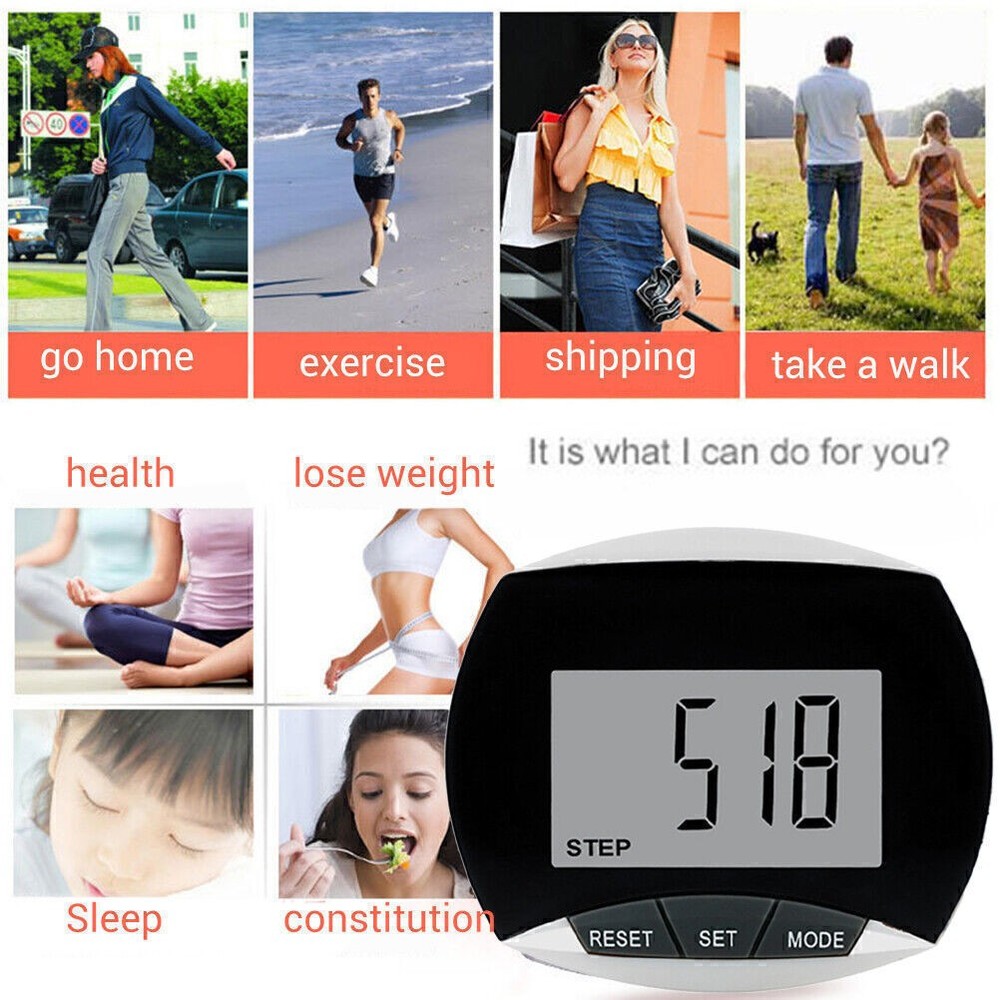 Pedometer Walking Step Counter with Belt Clip Multifunctional Pedometer LCD