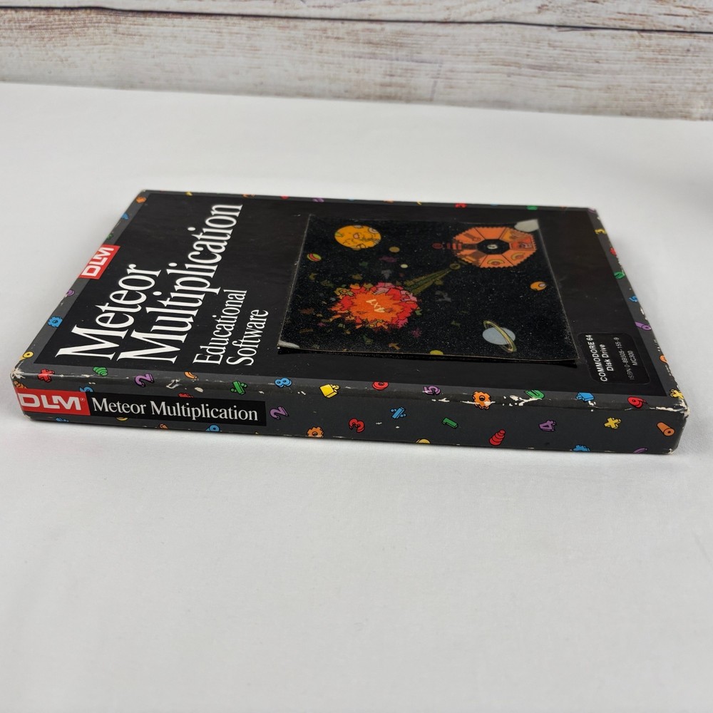 DLM Meteor Multiplication Educational Software Commodore 64 Disk