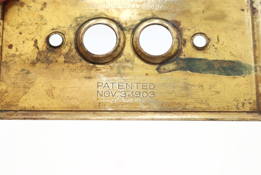 Antique Brass Single Gang Push Button Switch Cover