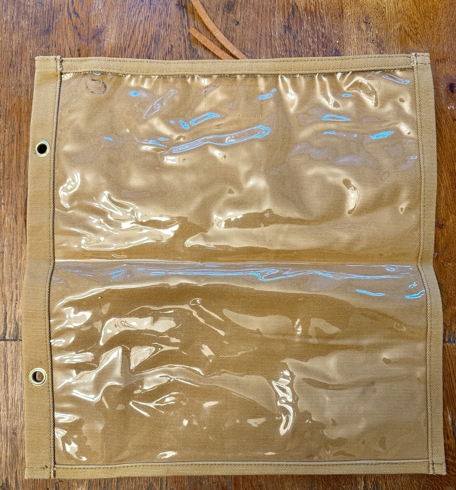 Duluth Trading Co Canvas Leather Map/ Document Holder Case Roll