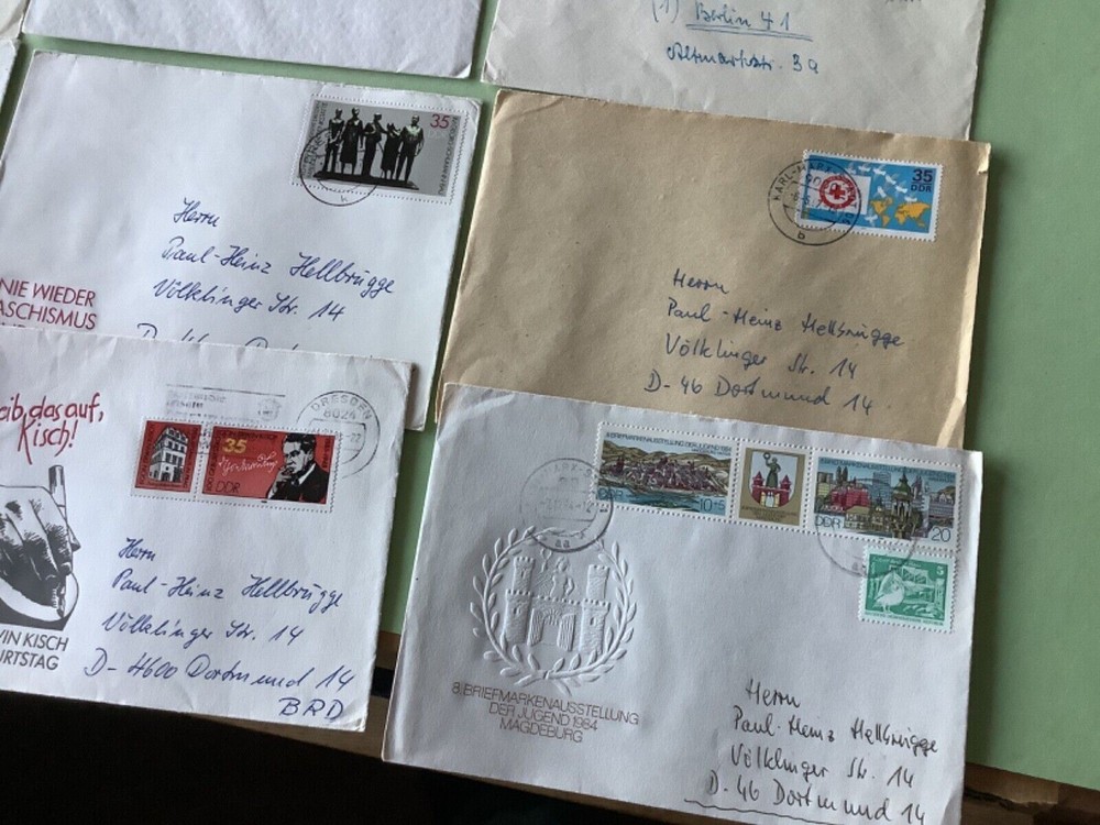 German Democratic Republic postal stamps covers 12 items Ref A1433