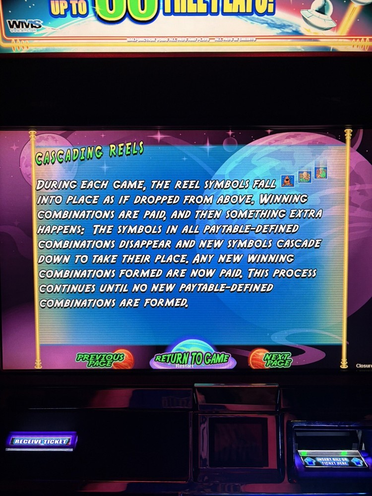 WMS BB2 SLOT MACHINE SOFTWARE GAME CARD ONLY INVADERS FROM PLANET MOOLAH TESTED