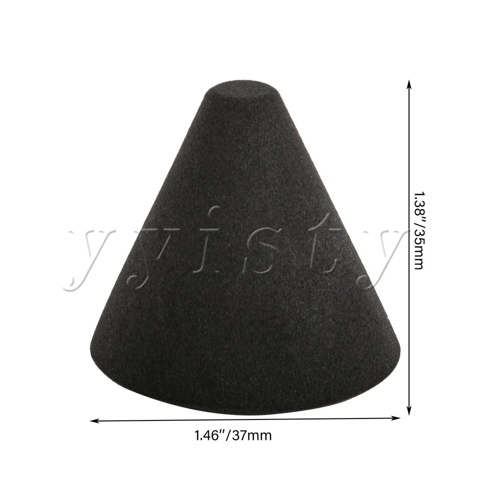 2PCS Dia 37 x H 35mm Electronic Drum Foam Cone Trigger Black