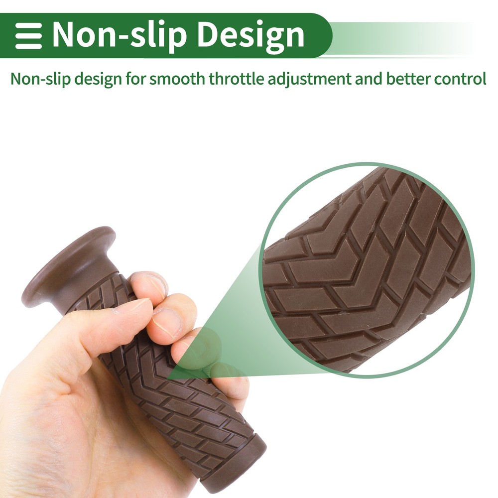 Motorcycle Knobs 7/8" 22mm Handlebar Cover TPU Dark Brown