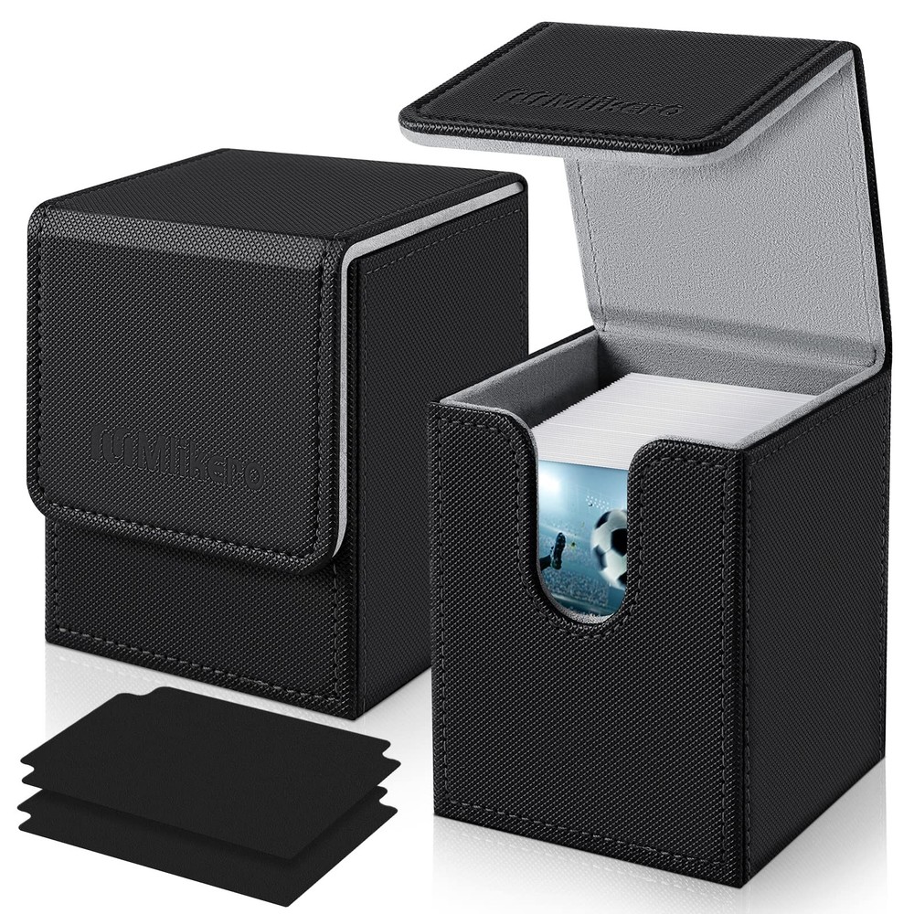 Mlikero 2 Pack Card Deck Box, 2 Black Case, Box V1-2