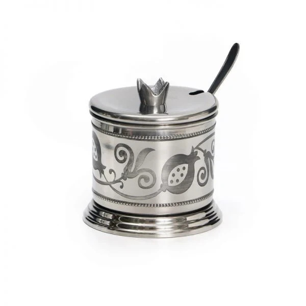 Silver Pomegranate Honey Dish
