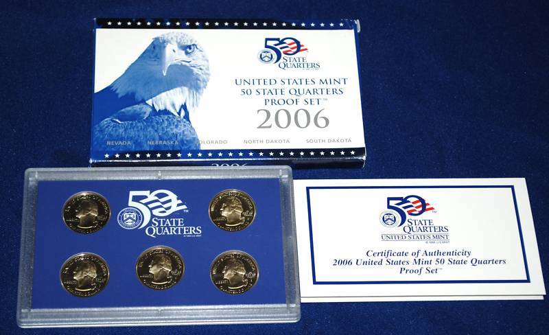 2006-s Clad STATE QUARTERS Proof Set in original BLUE box