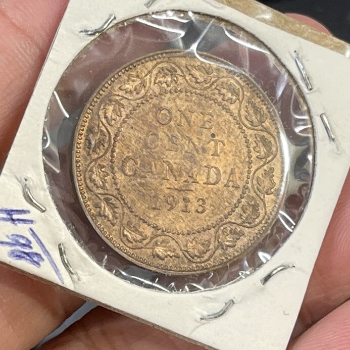 1913 Canada Large Cent Coin Excellent Condition High Value
