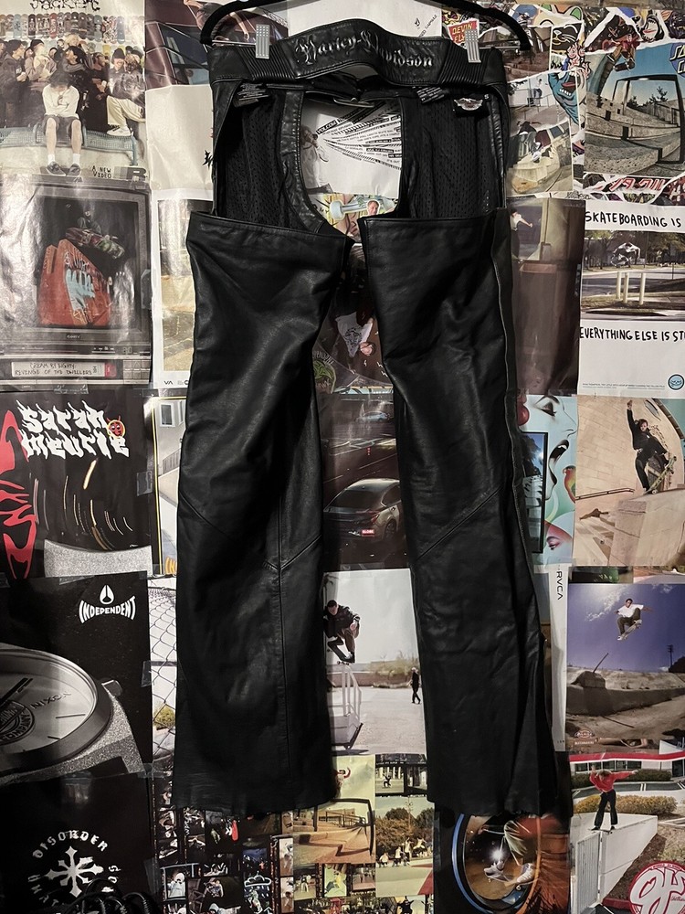 RARE Harley Davidson Leather Chaps - Sz S - 2000s