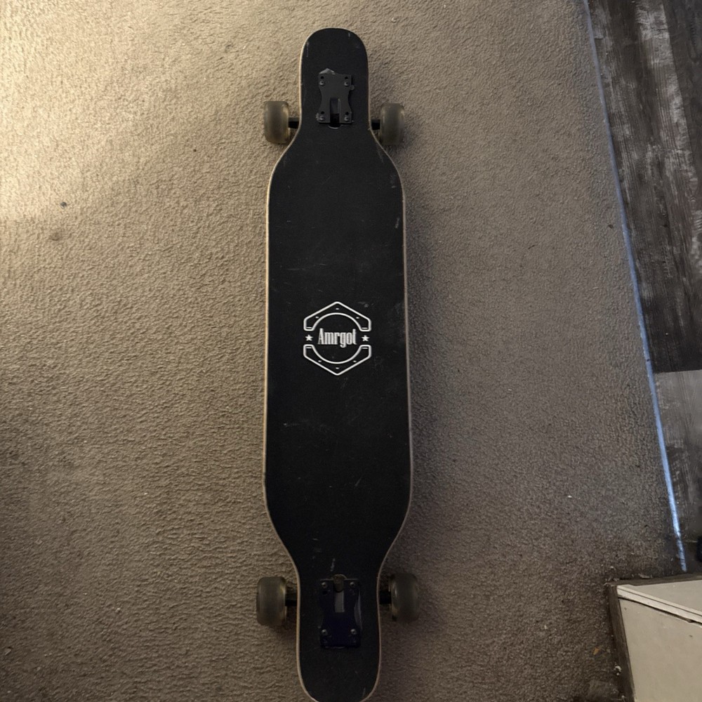 Amrgot Longboard Skeleton Graphic Skateboard Complete