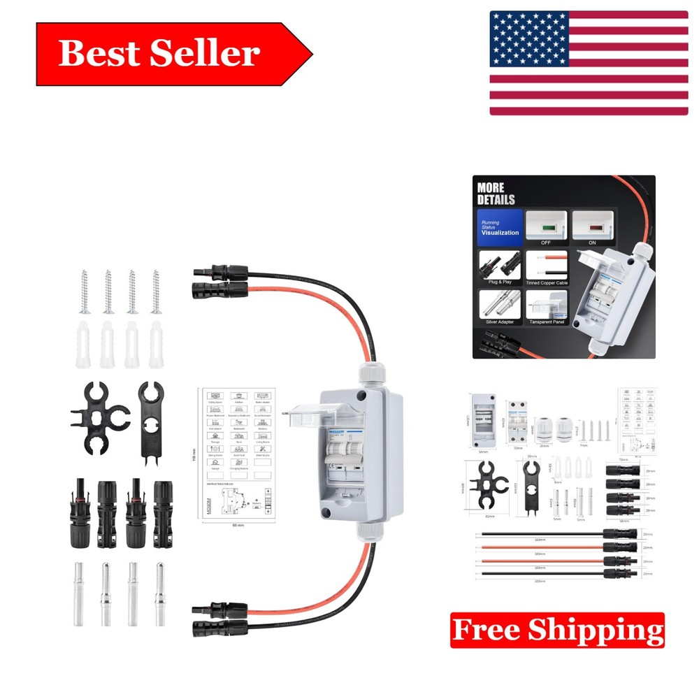 High-Performance 1000V 30A  Solar Disconnect Switch & Breaker Box