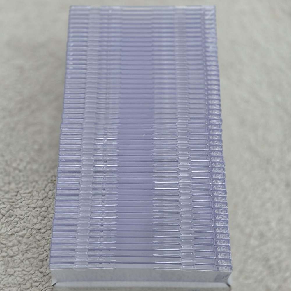 Memorex Slim Clear Jewel Cases 50 Pack CD Storage Replacement Half Size Plastic