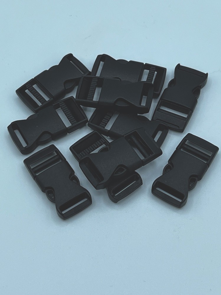 Plastic Side Release Buckles X 10pc for Webbing Bracelets Straps Etc