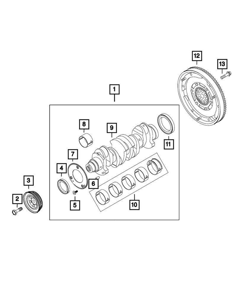 Genuine Mopar Hex Head Bolt 68095480AA