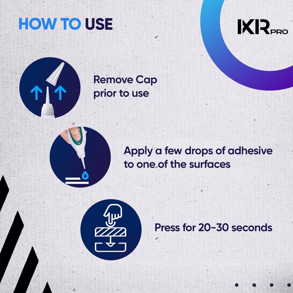 ixirpro CA Glue Medium Viscosity Kit 1.75 oz + CA Glue Activator Spray 16.9 oz