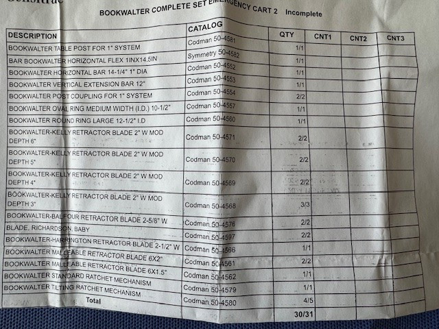 Codman / Symmetry Brookwalter Retractor System Complete
