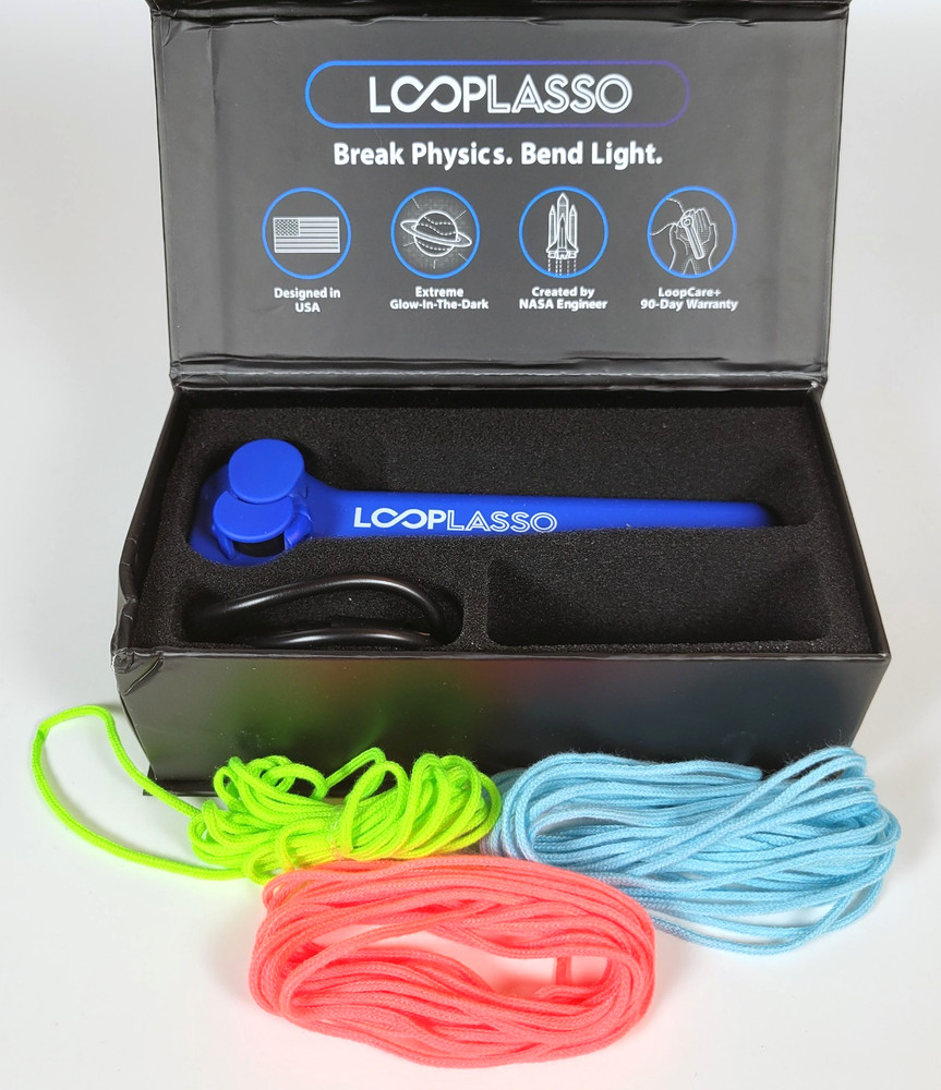 LOOPLASSO Loop Lasso ~ Physics Toy Glow Strings NASA Engineer Novelty