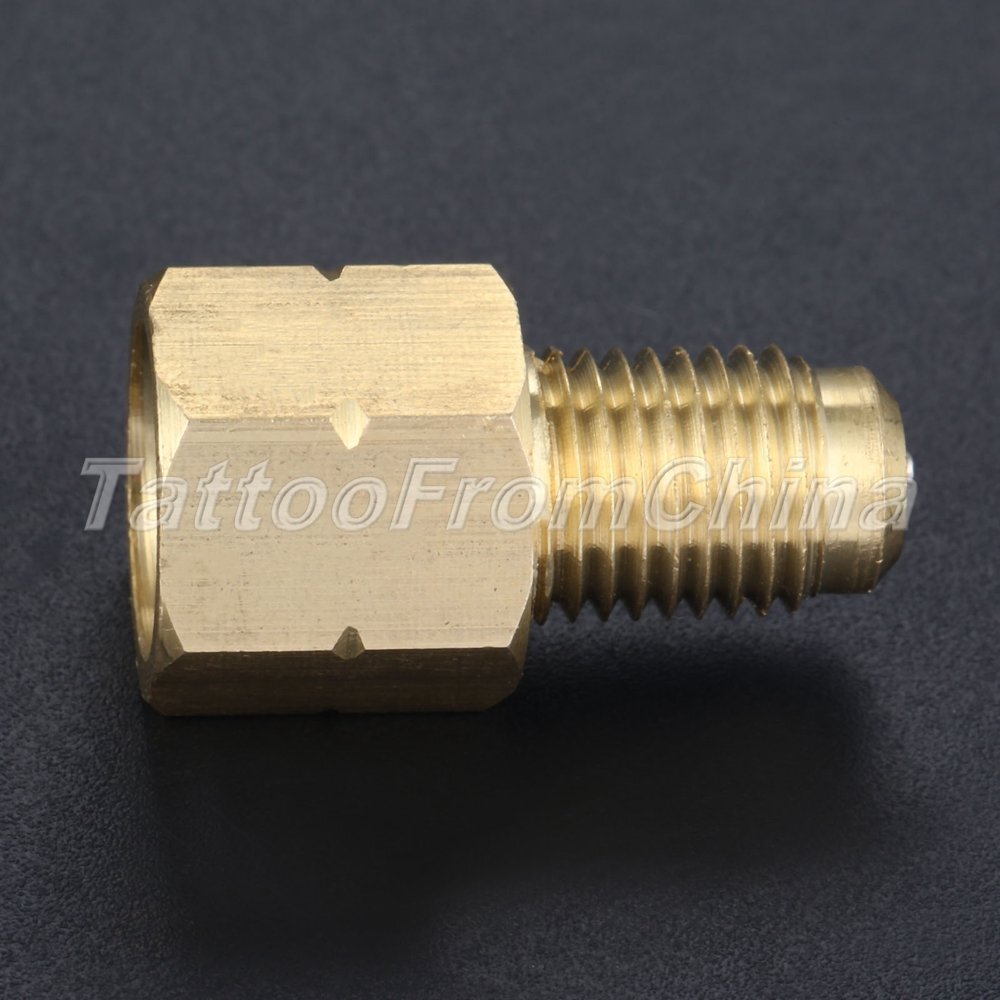 Solid Brass c/w Removable Valves Core R1234YF Vacuum Pump Adapter 1/2 ACME