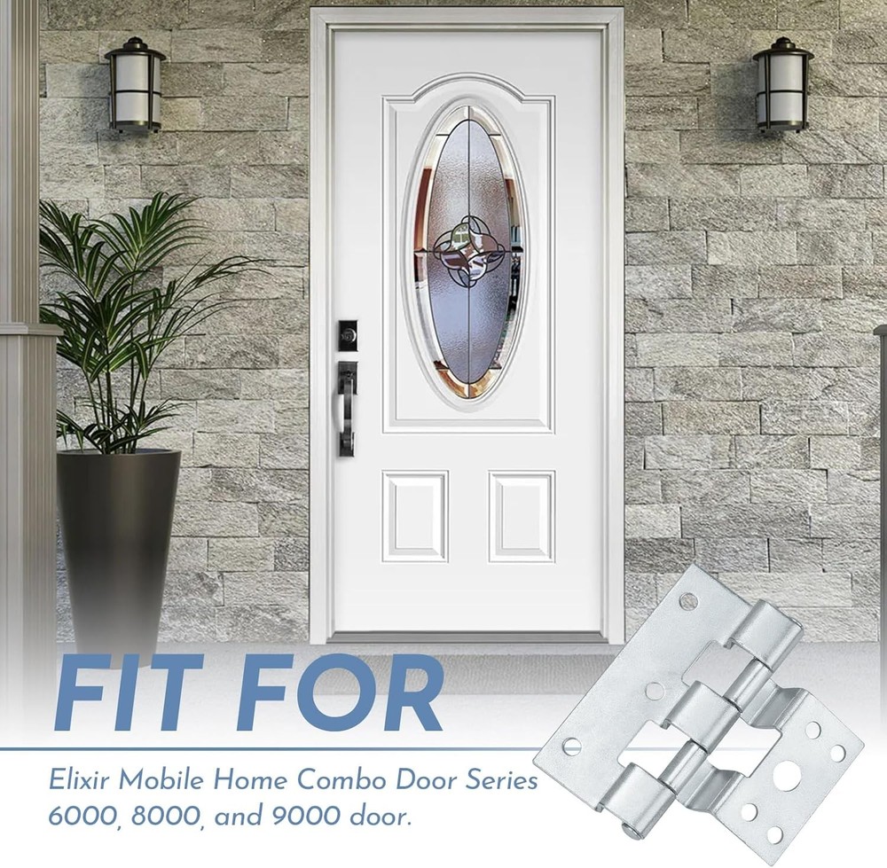 3 Pack Door Hinges for Combination Doors Replacement Elixir Mobile Homes...