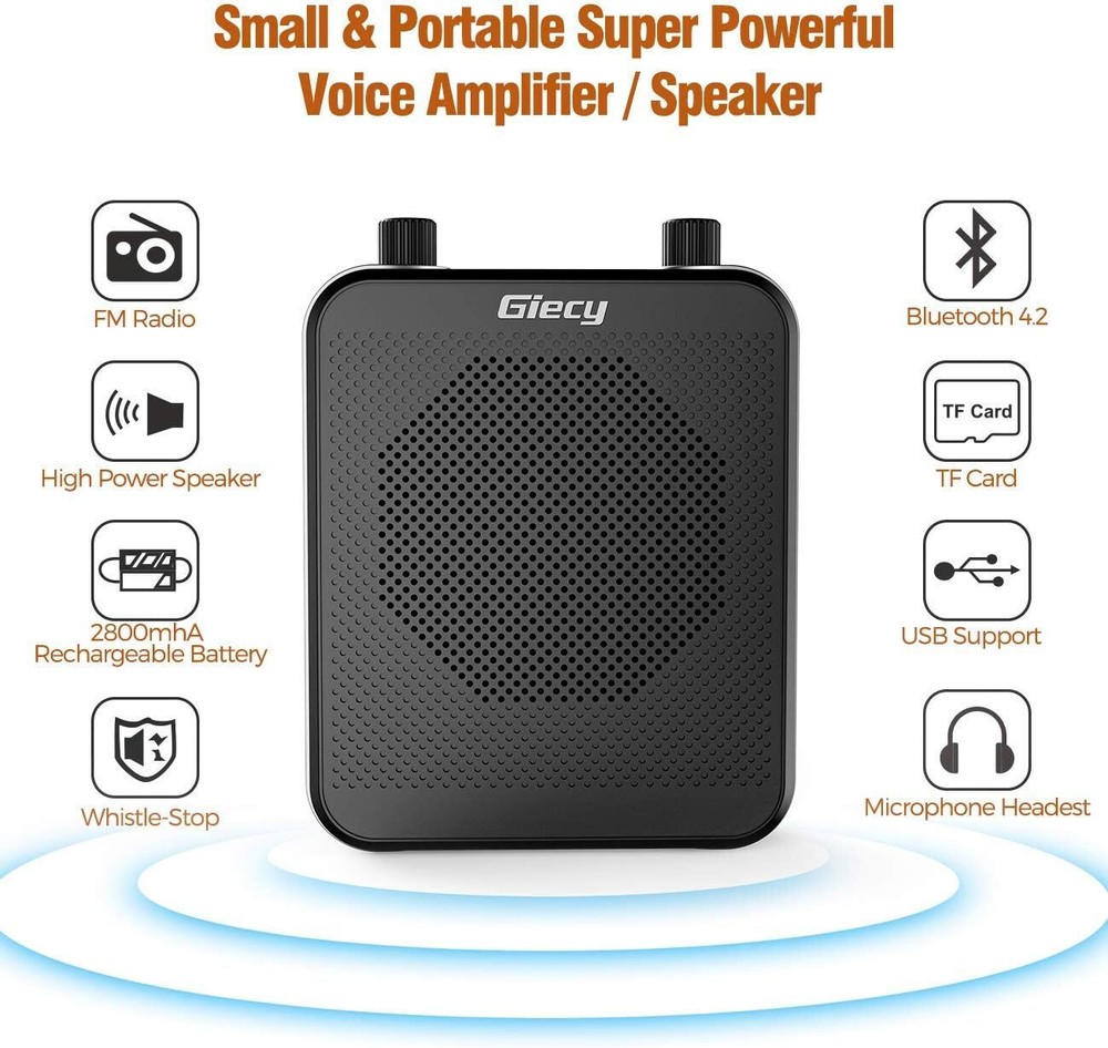 30W Rechargeable Voice Amplifier With Bluetooth Microphone And Speaker Function