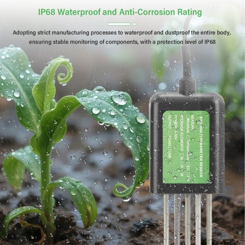 Multiple Parameters Soil Analyzers with Mobile Application for Temperature