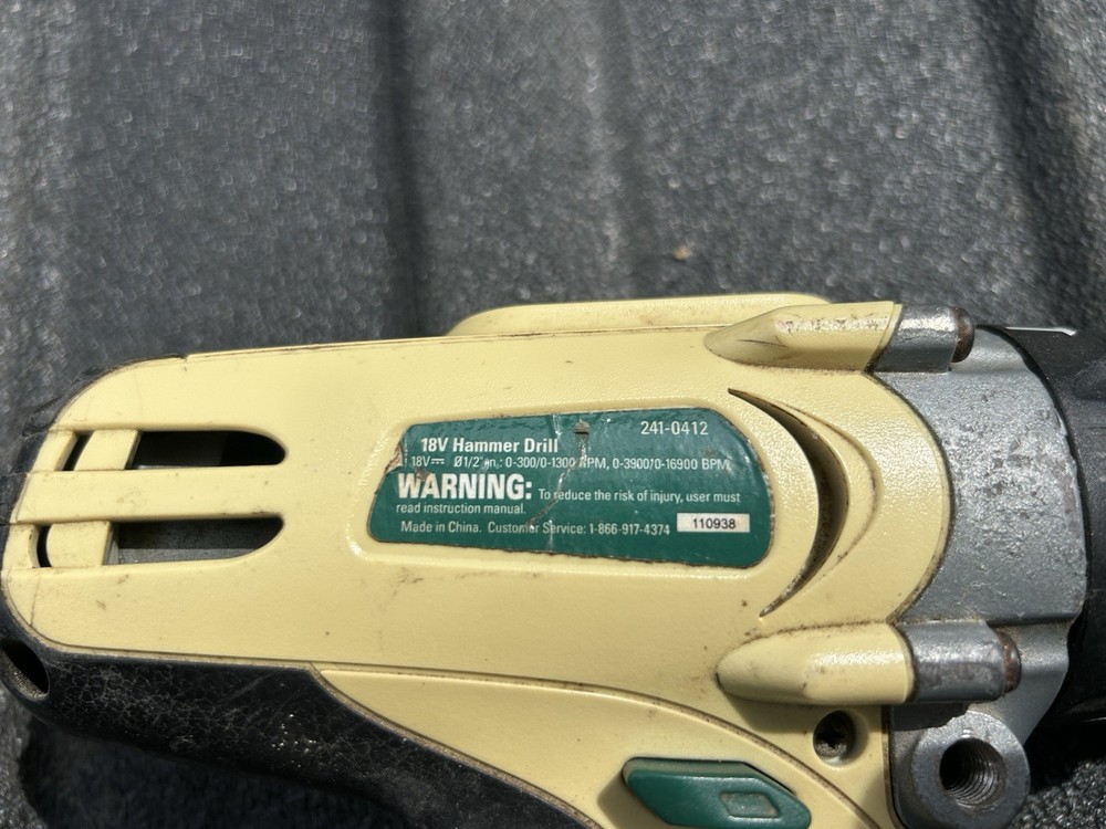 Masterforce 18v Hammer Drill 241-0412 With Handle