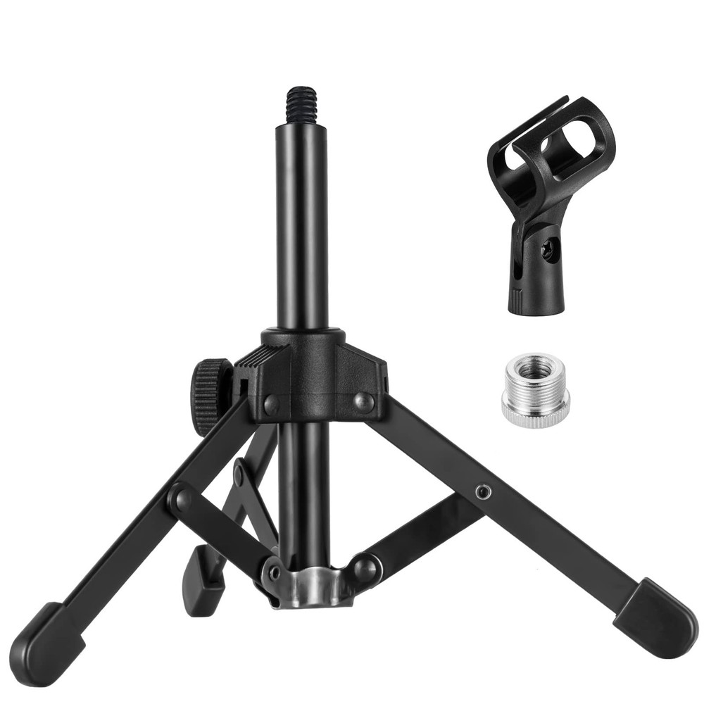 Microphone Stand Desk, Portable Foldable Tripod