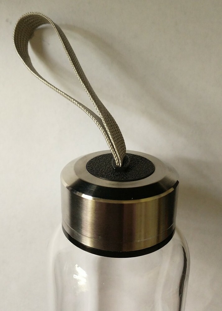 Rose Quartz Water Bottle, with Neoprene Sleeve