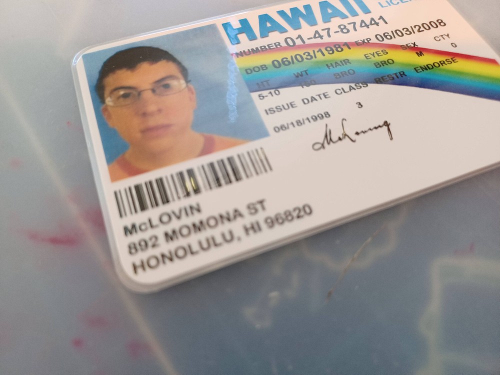Super Bad - McLovin I.D. License Prop - Cosplay - Novelty -