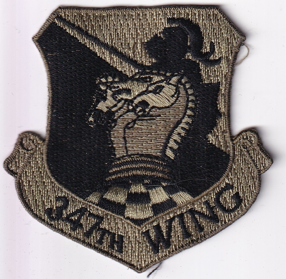 347th Wing US Air Force patch USAF muted Jacquard weave