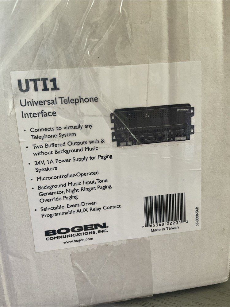 New Bogen Communications UTI1 Universal Paging Telephone Systems Interface