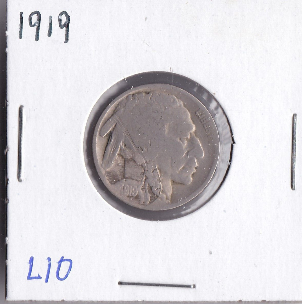 1919 Buffalo Nickel Acid Dated L10